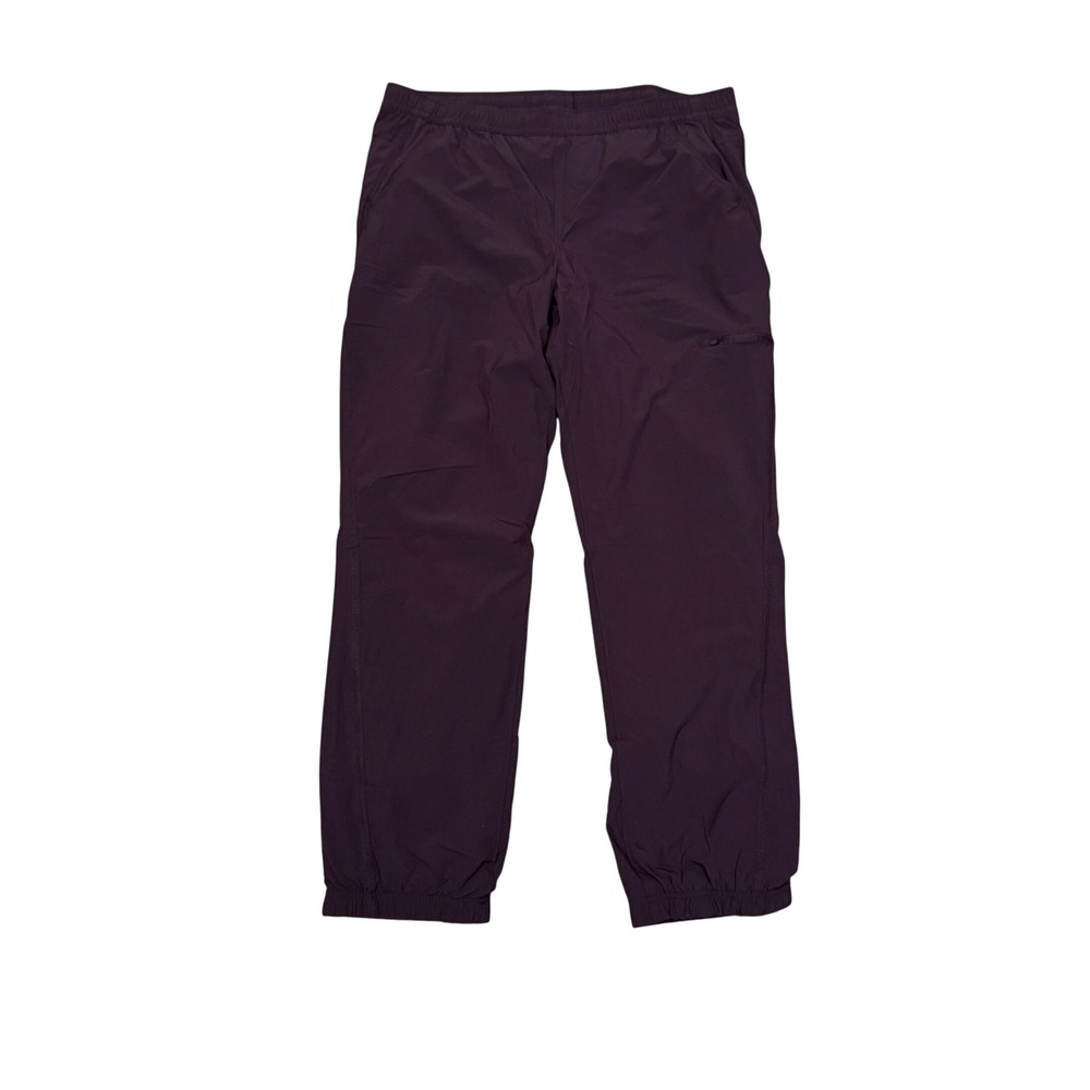 Eddie Bauer Womens Fleece Lined Hiking Pants 14 Burgundy Purple Gorpcore Joggers